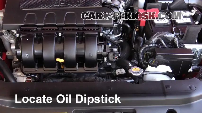 2016 Nissan Sentra FE+S 1.8L 4 Cyl. Aceite Controlar nivel de aceite